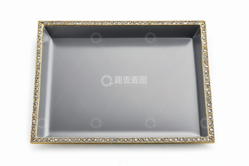 高清大图下载【趣麦麦图】镶钻装饰方形托盘