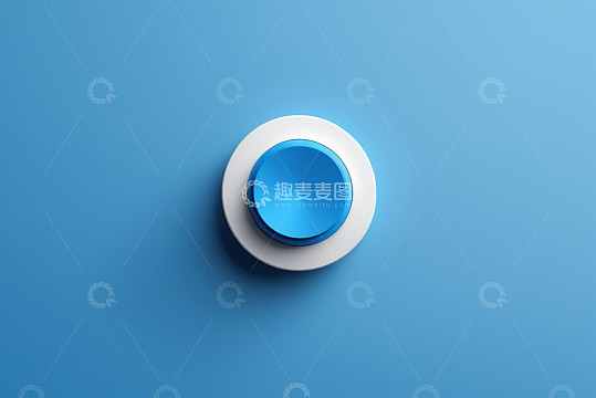 蓝色圆形按钮设计素材