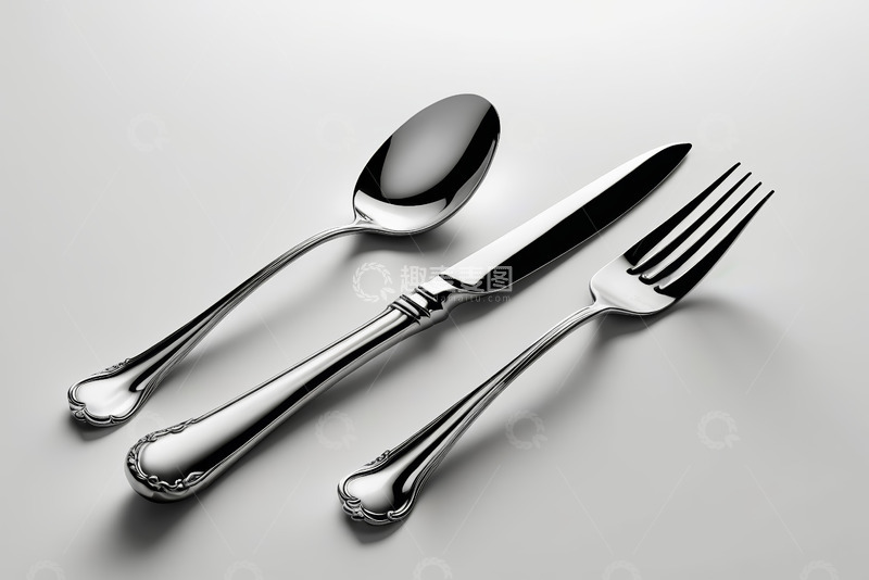 高清大图下载【趣麦麦图】不锈钢餐具刀叉勺组合