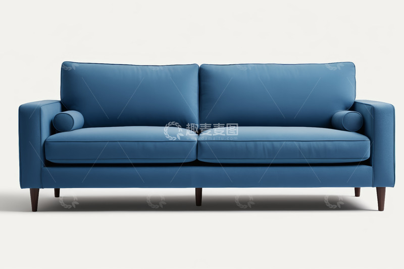 高清大图下载【趣麦麦图】蓝色双人沙发