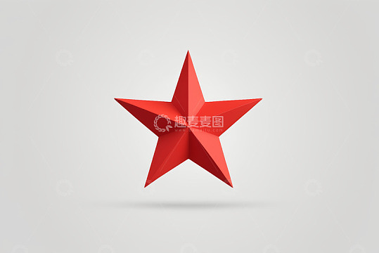 红色立体五角星