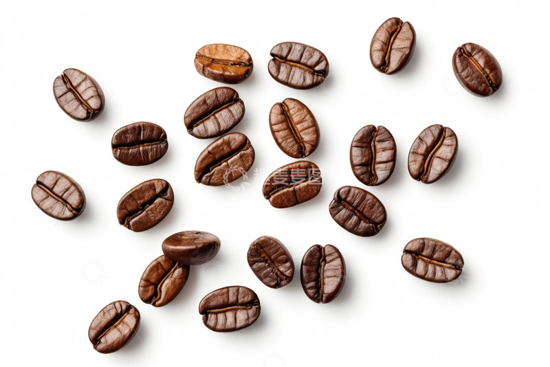 高清大图下载【趣麦麦图】散落的烘焙咖啡豆