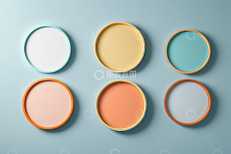 多彩圆形物件排列背景图