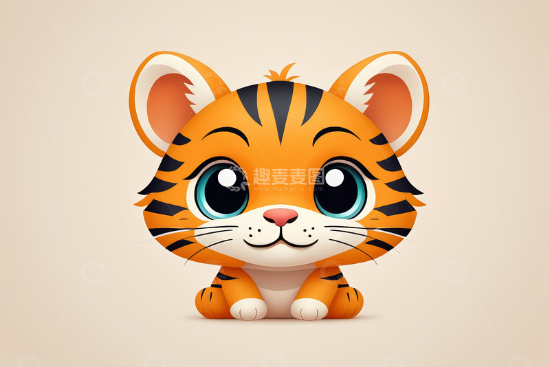 高清大图下载【趣麦麦图】可爱卡通小老虎形象