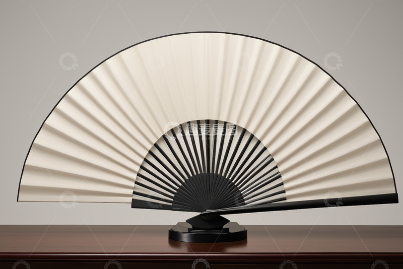 高清大图下载【趣麦麦图】折扇摆件特写