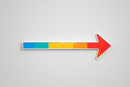 彩色渐变箭头设计素材