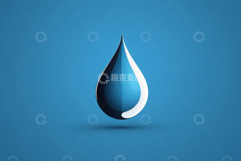 高清大图下载【趣麦麦图】蓝色背景水滴图案素材
