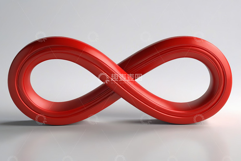 红色无限符号3D立体素材