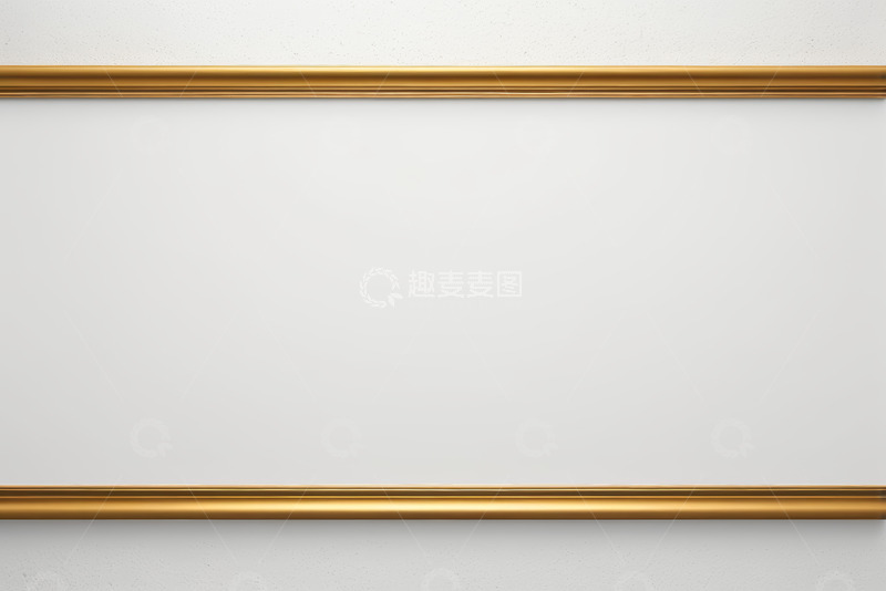 高清大图下载【趣麦麦图】金色框架装饰空白墙面