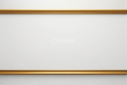 金色框架装饰空白墙面