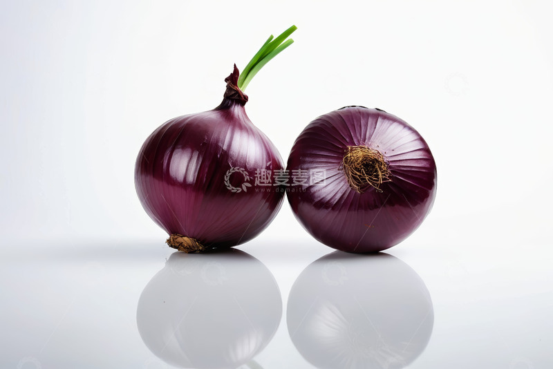 高清大图下载【趣麦麦图】紫色新鲜洋葱特写