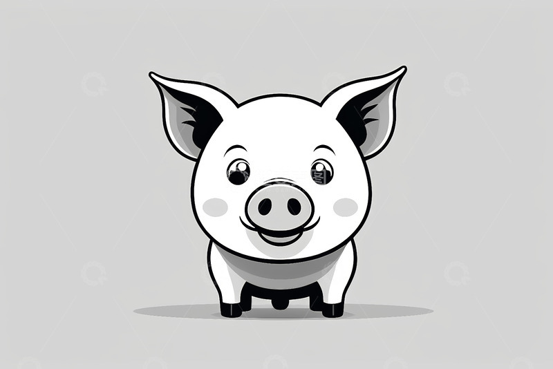 高清大图下载【趣麦麦图】卡通小猪形象素材