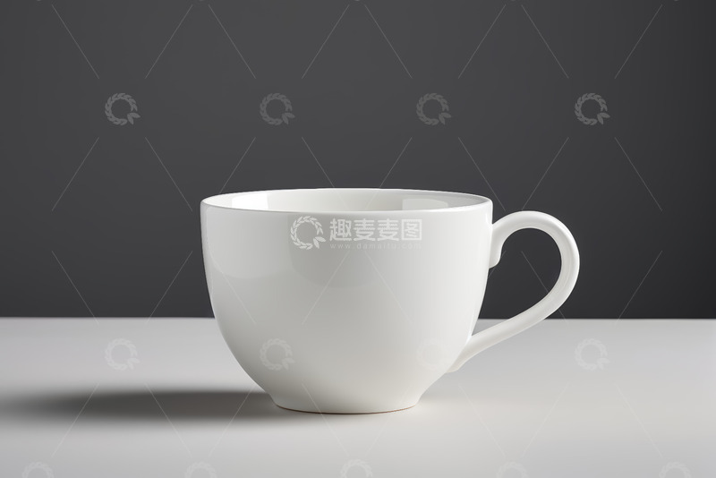 高清大图下载【趣麦麦图】白色马克杯静物特写