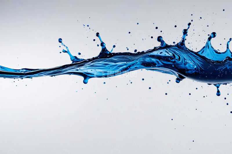 高清大图下载【趣麦麦图】蓝色水花飞溅动态素材