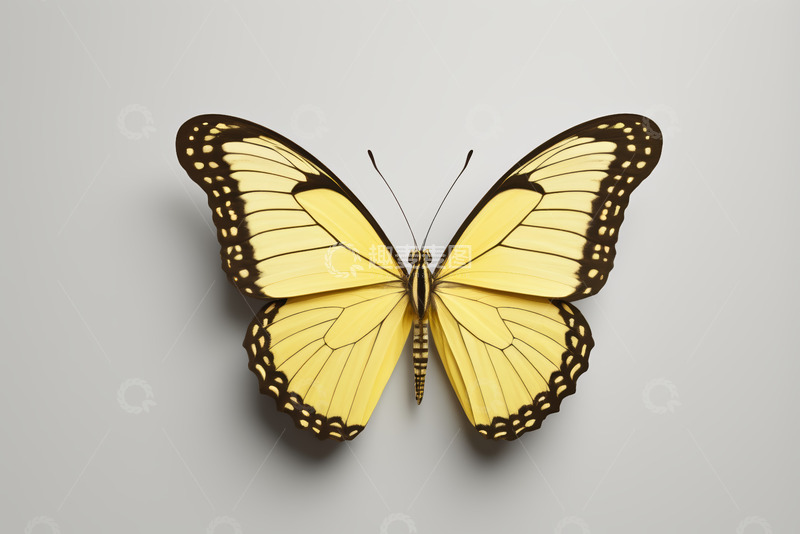 高清大图下载【趣麦麦图】黄色蝴蝶特写