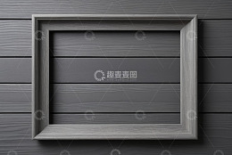 灰色框架挂于木质背景墙