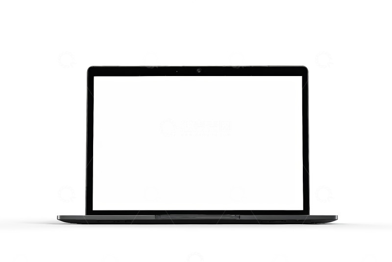 高清大图下载【趣麦麦图】黑色笔记本电脑正面视角