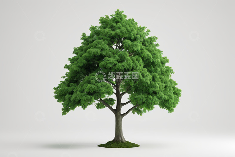 高清大图下载【趣麦麦图】单棵绿树三维渲染