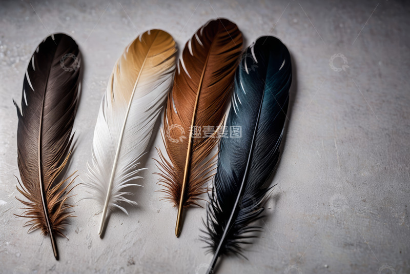 高清大图下载【趣麦麦图】多色羽毛特写素材