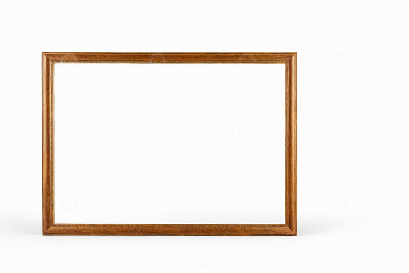 高清大图下载【趣麦麦图】白色背景木质相框