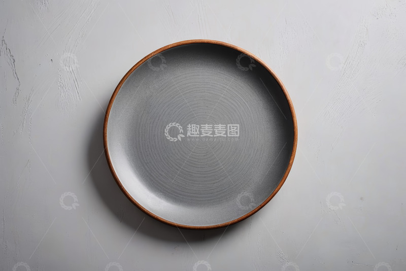 高清大图下载【趣麦麦图】灰色圆盘木纹边缘静物