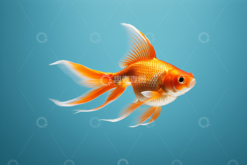 高清大图下载【趣麦麦图】水中游动的金鱼素材