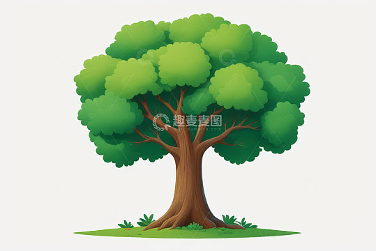 卡通风格绿色大树素材