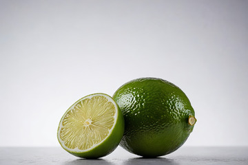 青柠及青柠切片特写