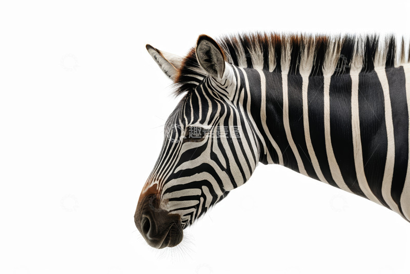 高清大图下载【趣麦麦图】斑马头部特写
