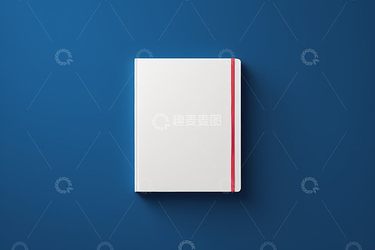 蓝色背景白色笔记本素材
