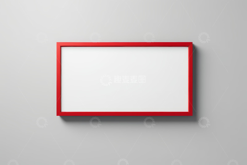 高清大图下载【趣麦麦图】白色背景上的红色框架
