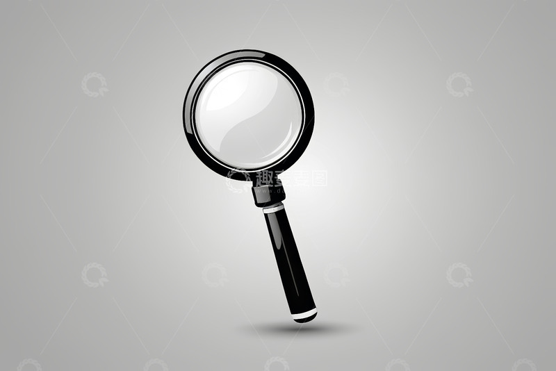 高清大图下载【趣麦麦图】黑色放大镜图标