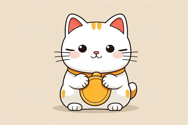 高清大图下载【趣麦麦图】卡通招财猫形象素材