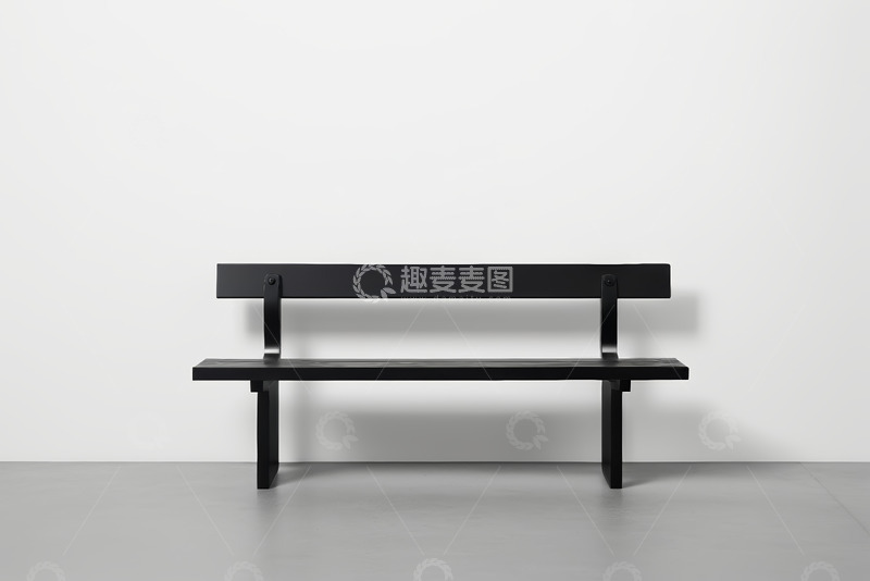 高清大图下载【趣麦麦图】现代简约风格黑色长椅