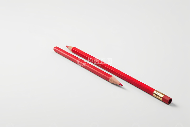高清大图下载【趣麦麦图】红色铅笔特写素材