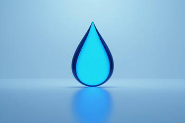 蓝色水滴特写素材