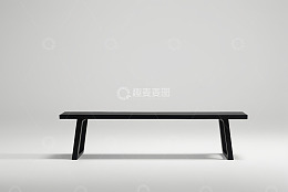 黑色现代简约风格长凳展示