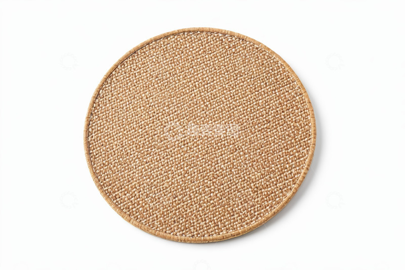高清大图下载【趣麦麦图】圆形编织餐垫特写