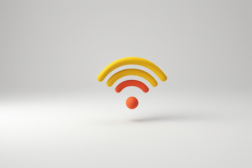 立体WiFi符号3D模型