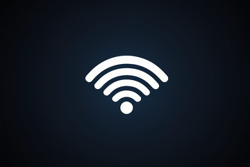 白色WiFi网络符号图标