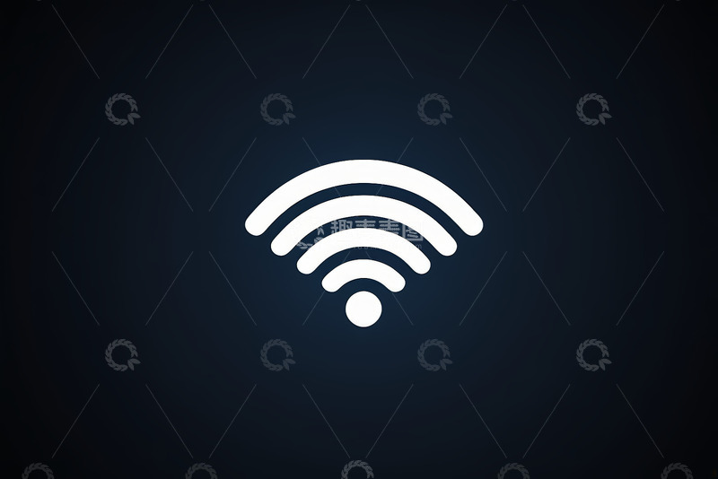 高清大图下载【趣麦麦图】-白色WiFi网络符号图标
