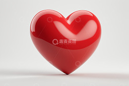 红色心形立体图案