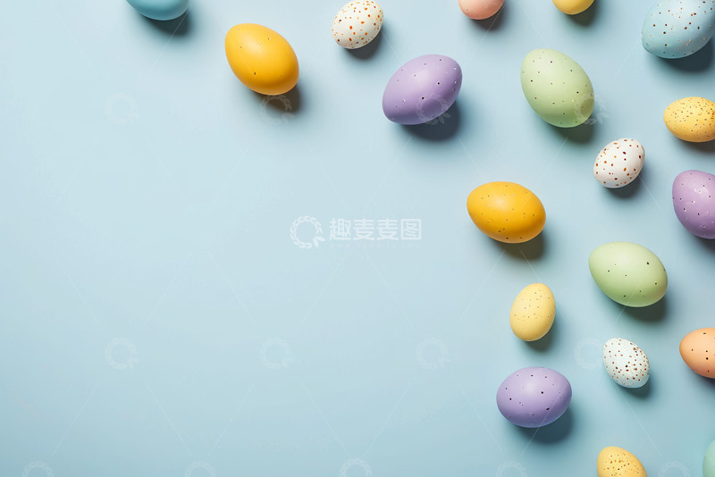 高清大图下载【趣麦麦图】彩色复活节装饰鸡蛋