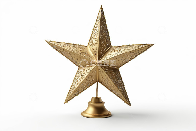 高清大图下载【趣麦麦图】金色装饰星星摆件