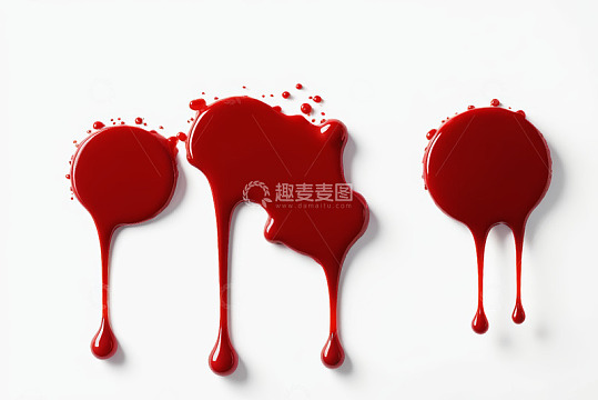 红色液体滴落素材