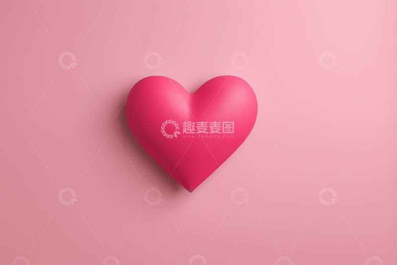 高清大图下载【趣麦麦图】粉色背景上的心形图案
