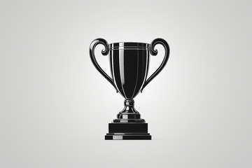 黑色奖杯特写