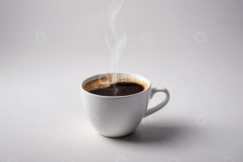 高清大图下载【趣麦麦图】热气腾腾的白色咖啡杯
