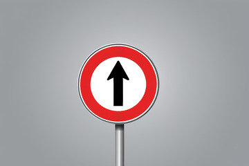 直行交通指示标志