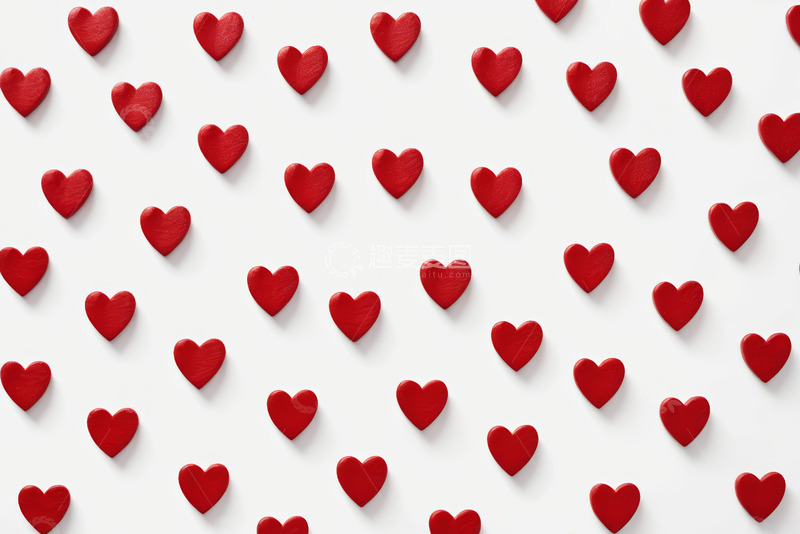 高清大图下载【趣麦麦图】红色爱心图案背景